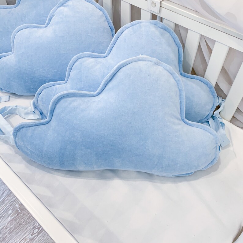 Cloud Crib Bumper Cloud Pillow Cotton Cot Bumper Etsy