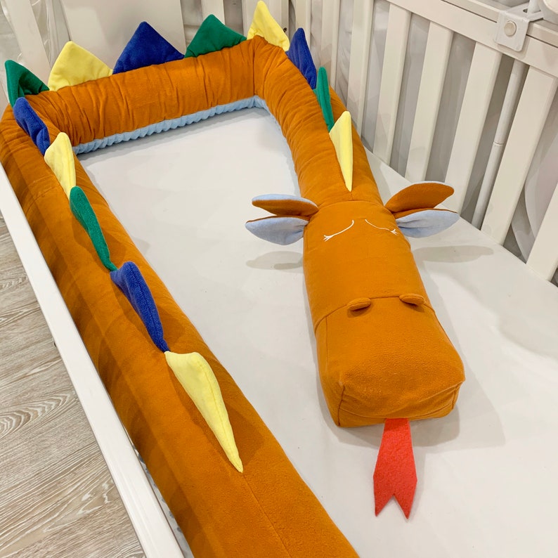Burn orange Dragon crib bumper burnt orange bedding earth Etsy
