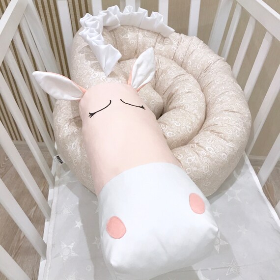 beige crib bumper