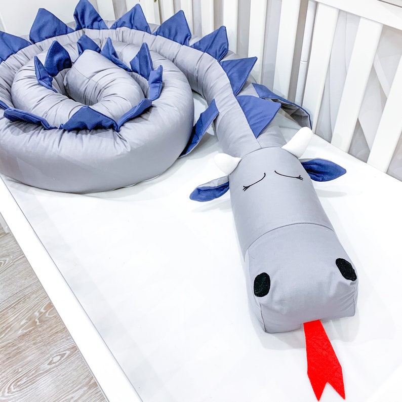 Dragon crib bumper Dragon bedding Dragon bed pillow pillowcase Etsy