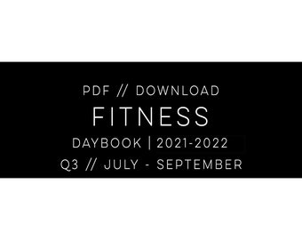 PDF Fitness Q3 || DAYBOOK 2021 Catholic Planner, discbound, coilbound, printable, exercise, journal, food tracker