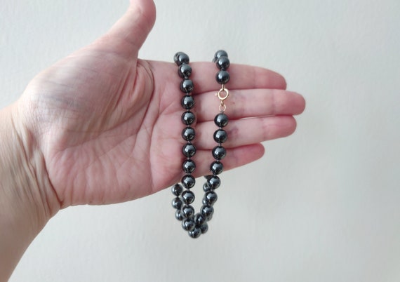 Collier En Hématite Pierres Semi-précieuses - Perles 7 Mm - Longueur 50 Cm - NEUF