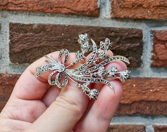 【MURRAL】 cover brooch (Silver) ブローチ Sterling silver filigree floral brooch/pin •