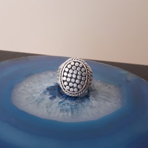 Vintage Thick Spots Sterling Silver Unisex Ring, 925, Size 6 1/2 R4