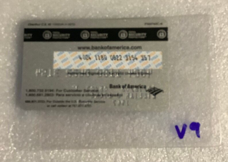 Platinum bank of america credit card exp 07 unsigned etsy