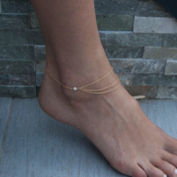 Shop Rose Gold Anklet Etsy
