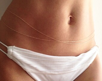 Layered Belly Chain Dainty Body Chain 