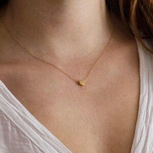 Collier coeur en or, collier gold filled 14 carats, collier coeur en or rose, collier coeur en argent