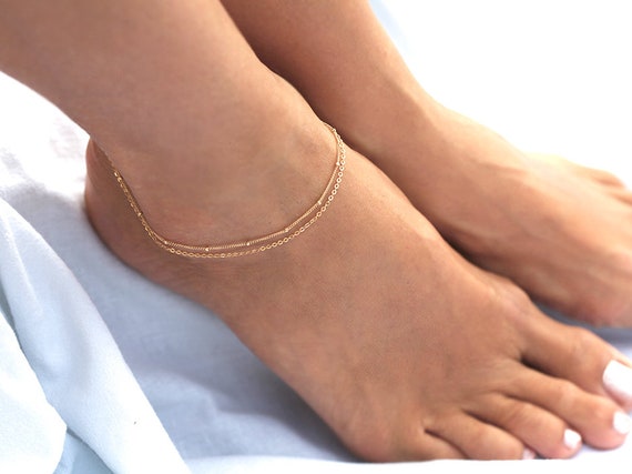 Gold Ankle Bracelet Rose Gold Anklet 