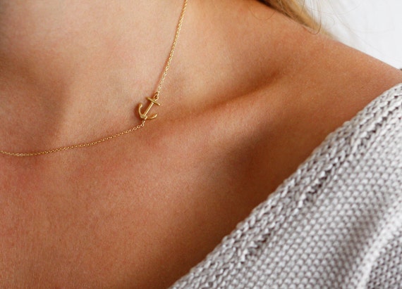 Etsy on sale anchor necklace