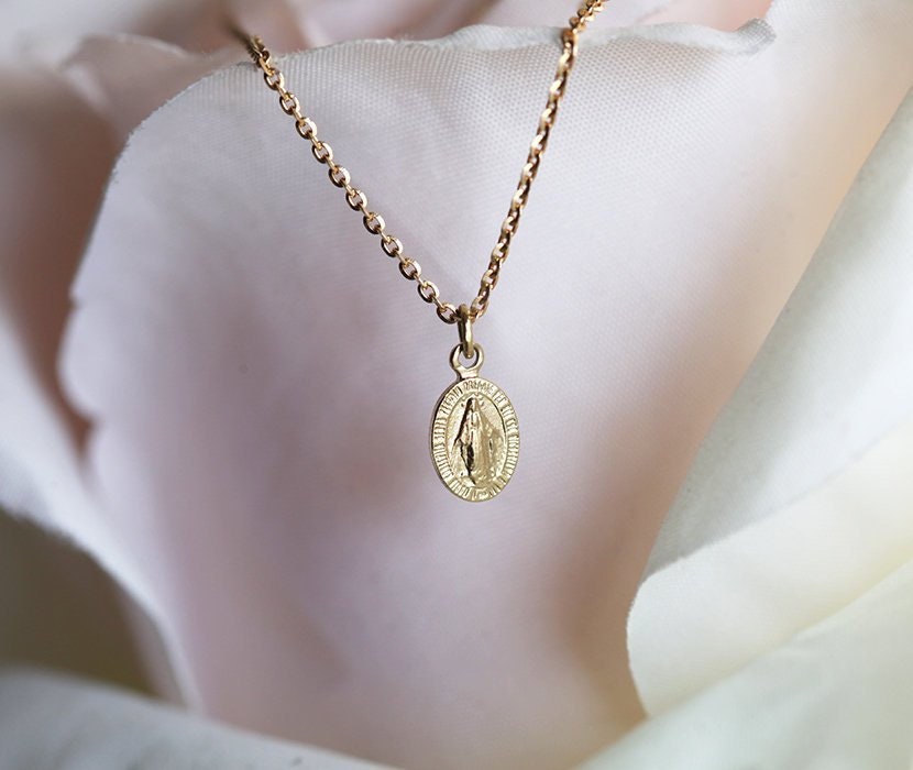 Virgin Mary Necklace Blessed Mother 