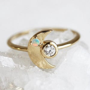 Anello Cosmos, Anello Luna di diamanti, Anello Mezzaluna di diamanti, Anello Galassia, Anello Luna Celeste