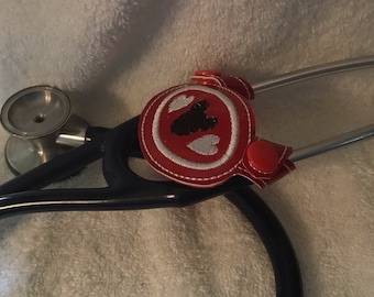 Stethoscope Yoke - Mouse Head - Bear Head - Red