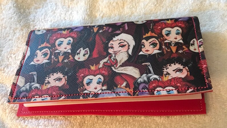 Little Villainesses Holder Checkbook Cover Disney Themed