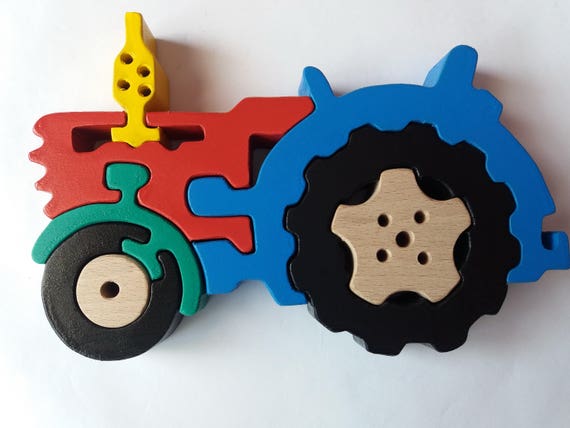 Puzzle cadre 15 pièces - Tracteur à la ferme - Fille ou garçon dès