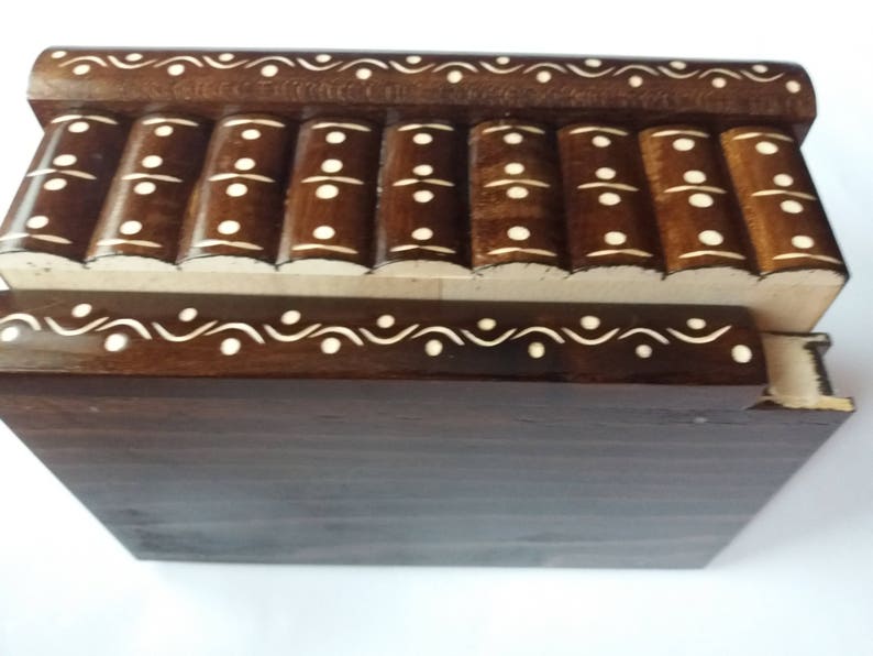 Huge puzzle box magic box jewelry box premium treasure gift new big box brown handmade secret case carved wooden storage box brain teaser