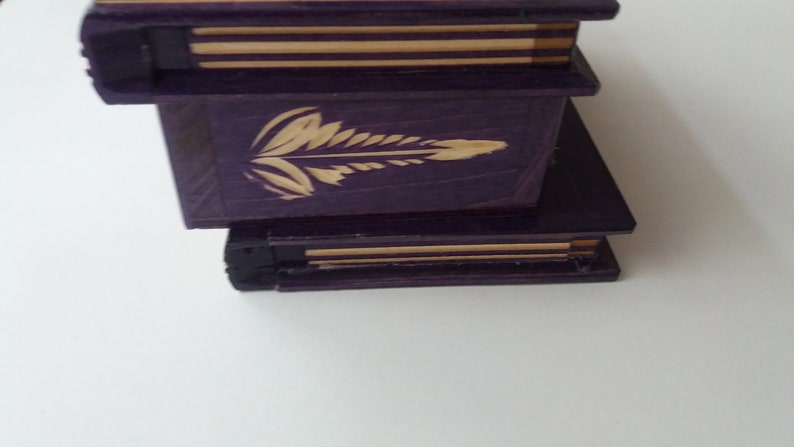 Puzzle box jewelry box magic box new violet wooden mystery box,secret box,tricky box,handcarved wooden box,perfect gift