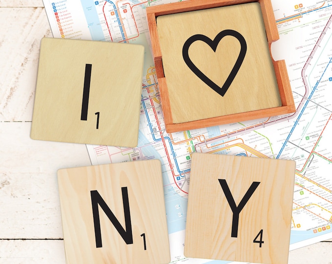 Letter/Scrabble Coasters