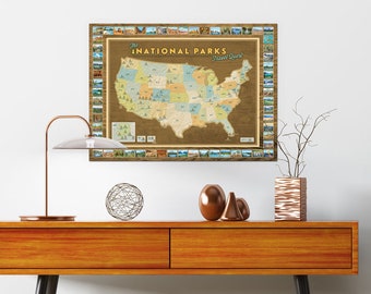 National Parks Travel Quest Poster