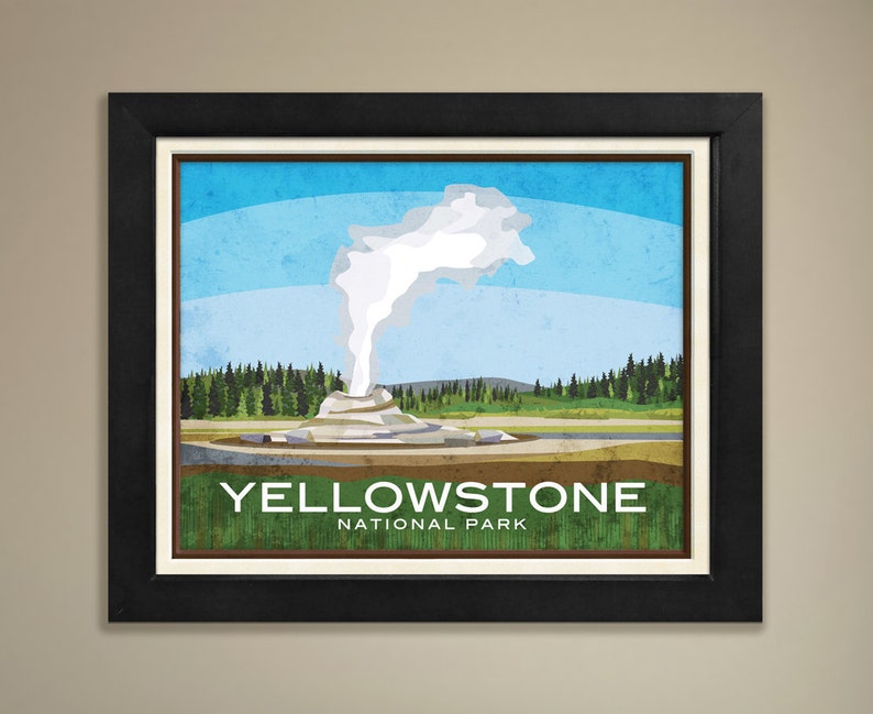 Yellowstone National Park Framed Print Etsy
