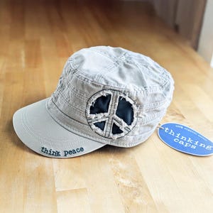 Think PEACE! 100% Organic Cotton Corps-Style Thinking Cap