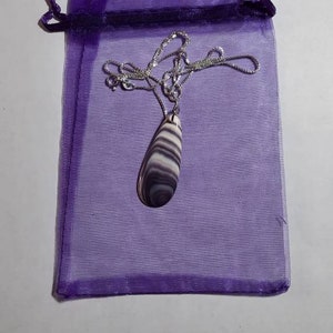 1 Long oval Wampum pendant with chain *promo photo