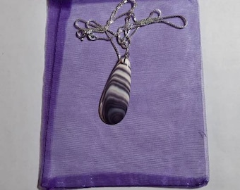 1 Long oval Wampum pendant with chain *promo photo