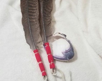 1 Wrapped Native Turkey Tail feather