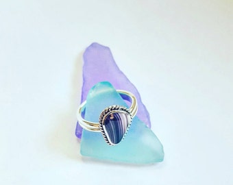 1 Triangle shape Wampum sterling silver sizes choose #5-11