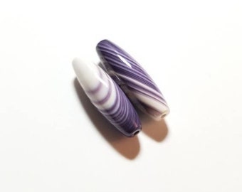 2 Hairpipe Beads Wampum  choose 22x6, 20x6mm or 16x4mm *promo photo