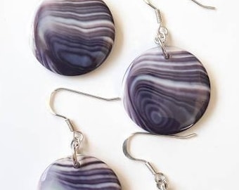 1 pair of Round Wampum jewelry Earrings choose from 3 sizes  *promo photo