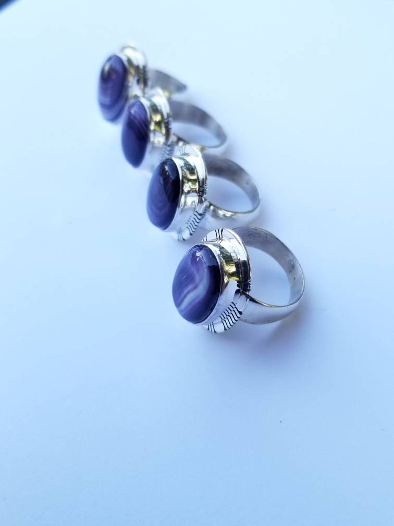 1 Native Wampum jewelry sterling silver ring choose a size Etsy