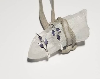 1 Three leaf Wampum sterling silver ring choose from sizes #5-#9