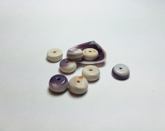 2qty -8×4 light BARREL WAMPUM BEAD *promo photo