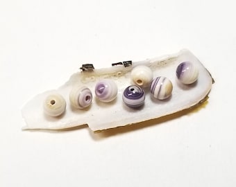 2 qty PEARL pail Bead 3-7mm Quality Wampum *promo photo