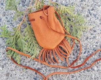 1 Native American Genuine Medicine Bag Brown*promo photo