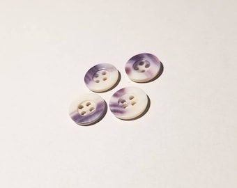 2 Wampum button with four holes 15mm