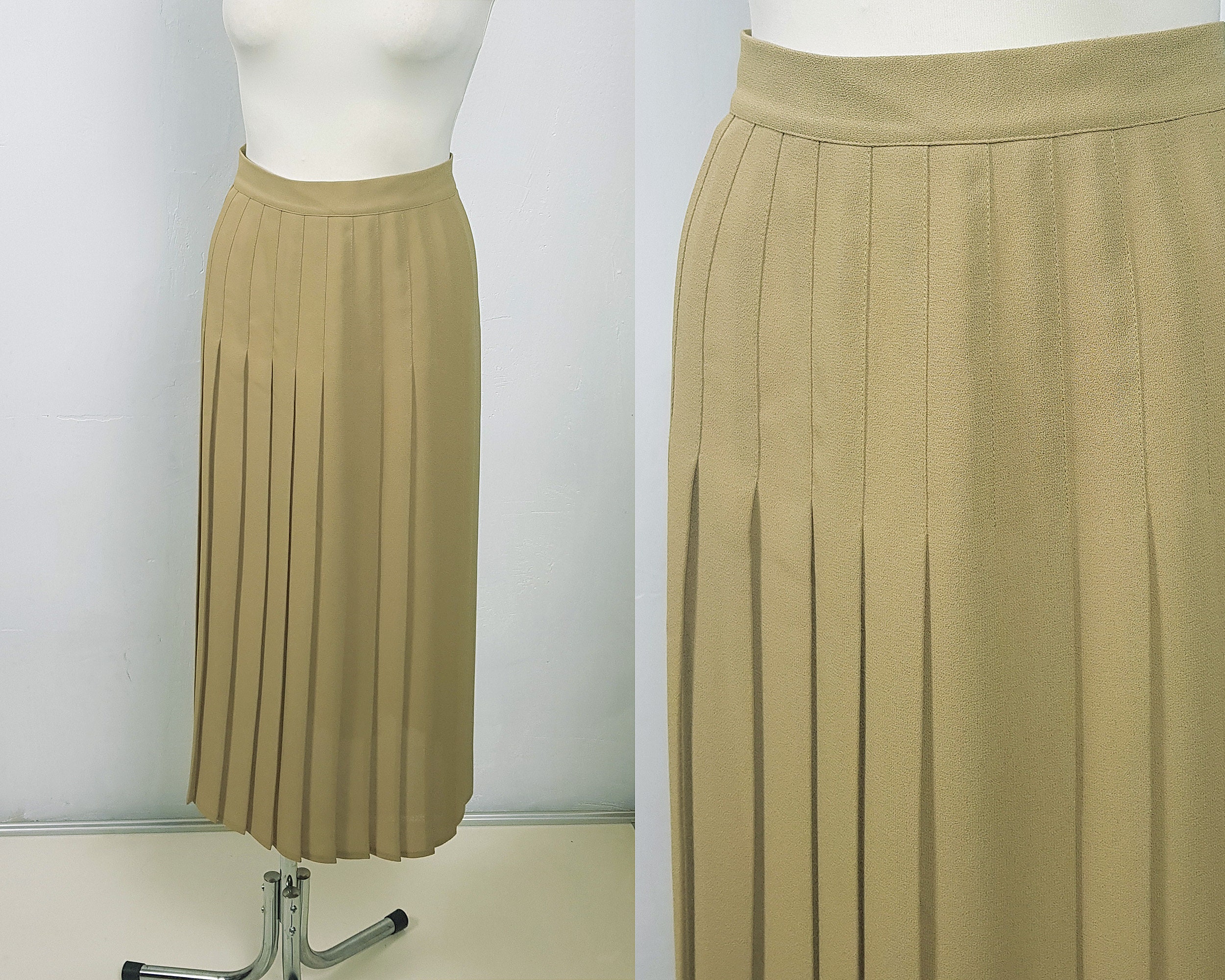 スカート louren accordion pleats skirt beige M louren accordion pleats skirt beige M - メルカリ