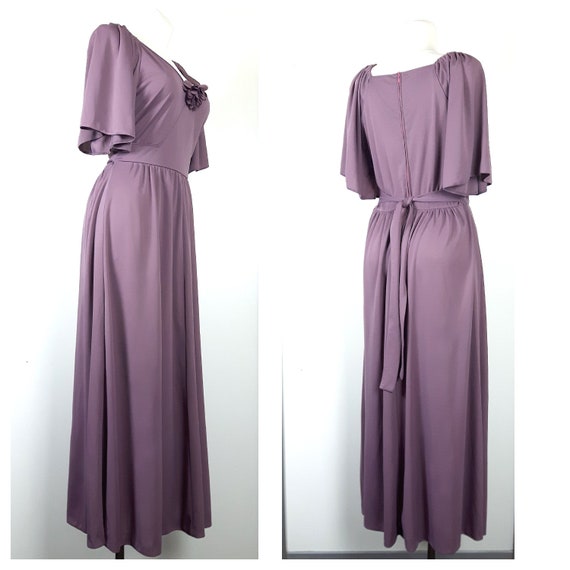 Vintage 70's Dress Maxi/Long Evening Party Lavend… - image 2