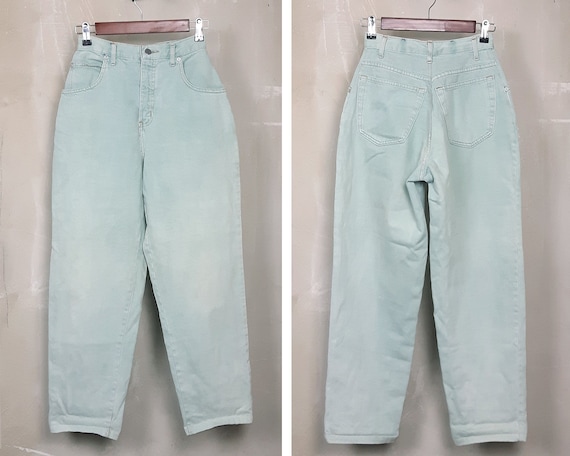 mint green jeans womens