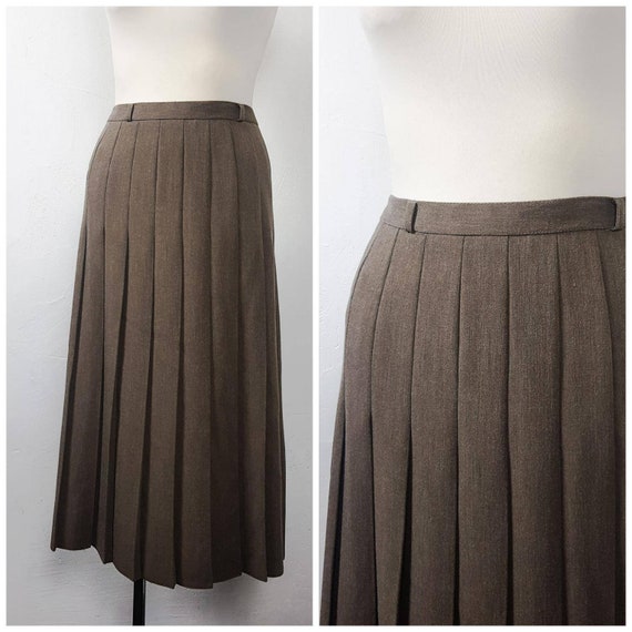 Vintage Antonette SkirtVintage Pleated SkirtFranz Haushoffer SkirtSecretary SkirtMidi Pleated SkirtOffice Outfit1980s Skirt