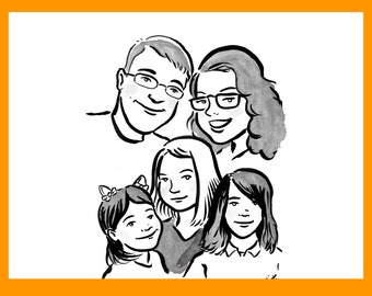 Your Family of 5 Drawn by Jarrett J. Krosoczka!