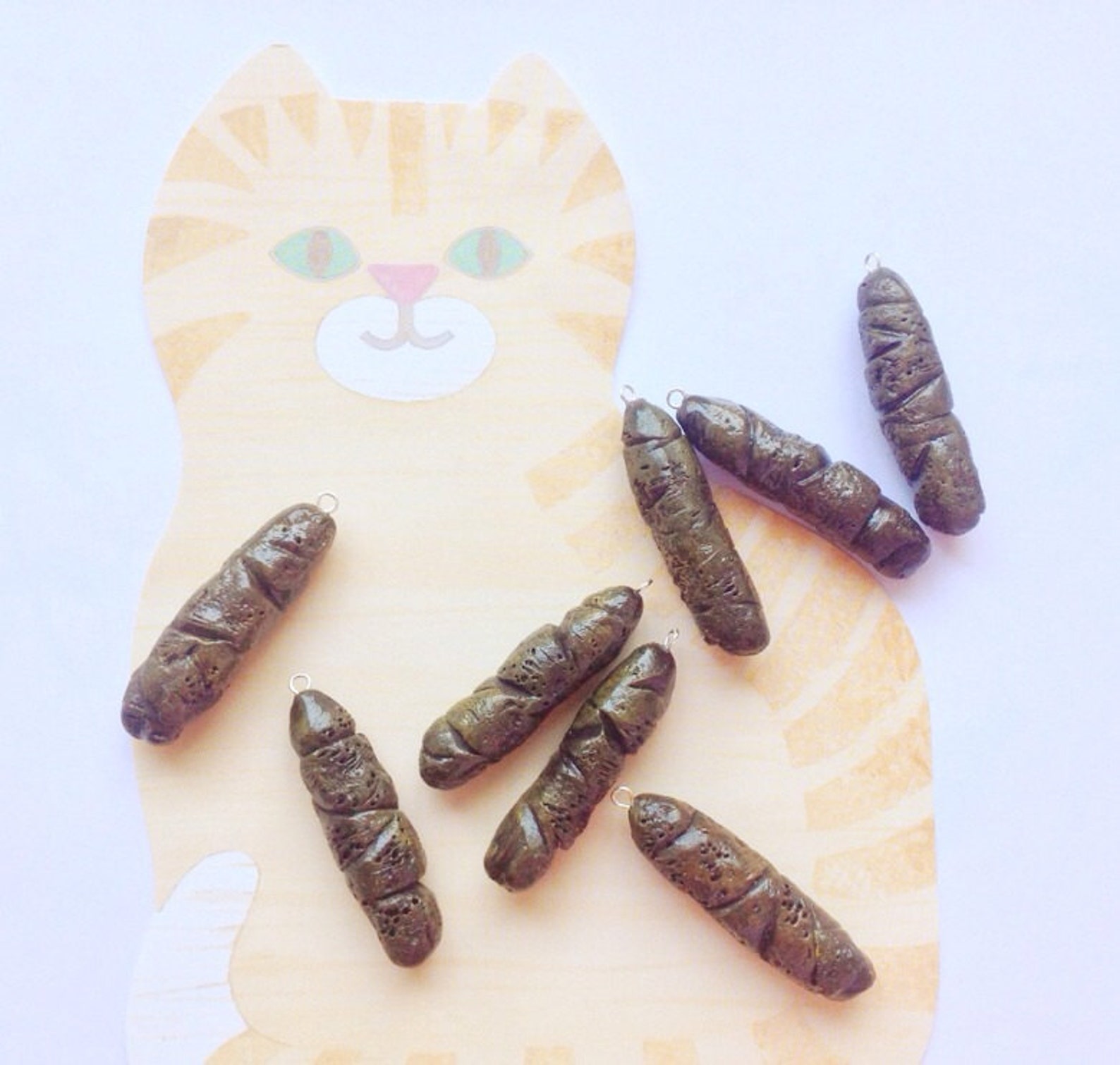 Cat Poop Necklacekitty Poop Necklacerealistic Poop Etsy