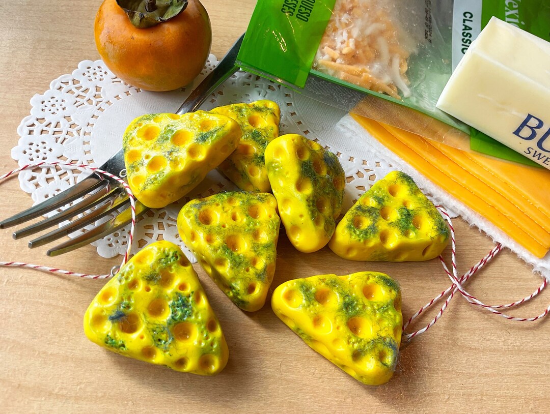 Handmade Moldy Cheese Clay Ornamentfood Lover Giftcheese Etsy