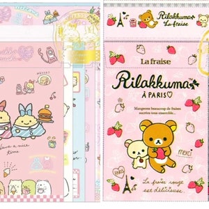 8 San-x letter set samples,Kawaii stationery,Japanese San-x stationery,Cute letter set,Sumikko gurashi, Cute rilakkuma bear, Made in Japan