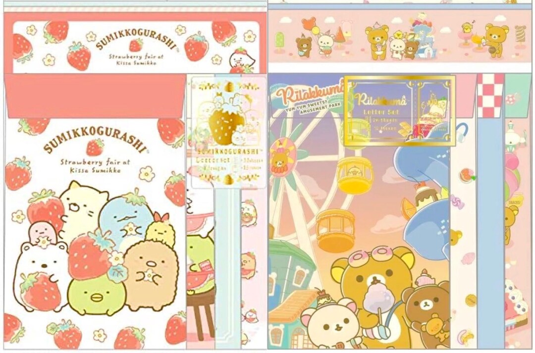 8 Sanx Letter Set Sampleskawaii Stationeryjapanese Sanx Etsy