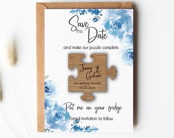Save the Date Magnet, Save The Date Magnet with Cards, Personalised Save the Date, Wooden Heart Save The Dates, Puzzle Save The Date 20