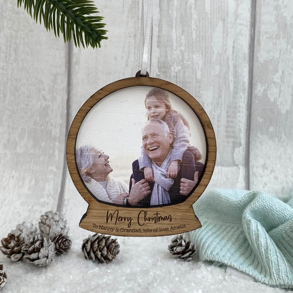 Photo Christmas Bauble  | Personalised Christmas Decoration | Photo Christmas Decoration | Family Christmas Bauble | Grandparent Gift