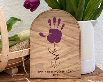 Mother's Day Handprint Gift | Personalised Mother's Day Sign | First Mother's Day Sign | First Mother's Day Gift | Handprint Flowers for Mum