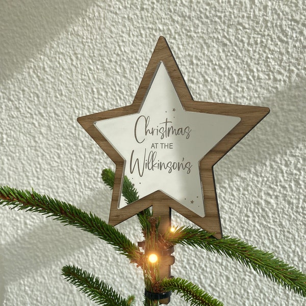 Weihnachtsbaumspitze | Stern Weihnachtsbaumspitze | Personalisierte Weihnachtsbaumspitze | Weihnachtsbaum Stern | Weihnachtsstern Ornament
